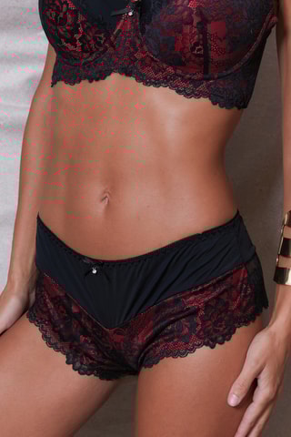 Voorgevormde Beha en Hipster Dozi - Rood en Zwart