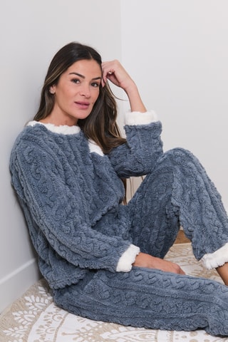 Pijama polar Loka - Cinzento