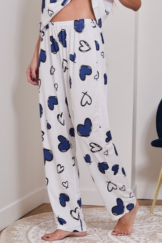 Pijama Balo - Branco e azul-marinho