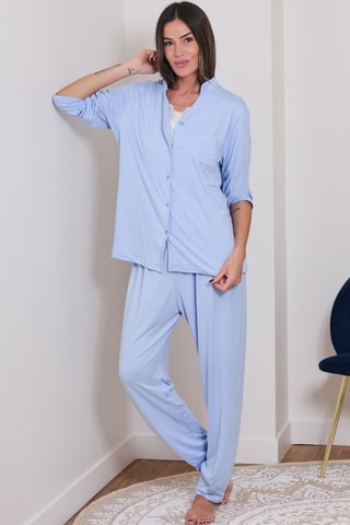 Pijama Aneth - Azul-celeste