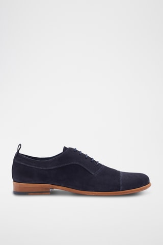 Oxford in pelle scamosciata Corello - Navy
