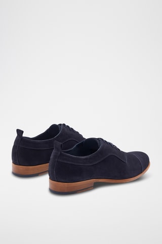 Oxford in pelle scamosciata Corello - Navy