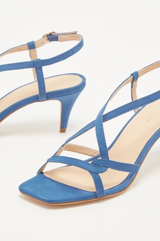Sandali con tacco in pelle scamosciata Zadia - Blu