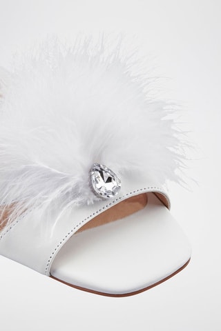 Sandali con tacco in pelle Olimpia - Bianco