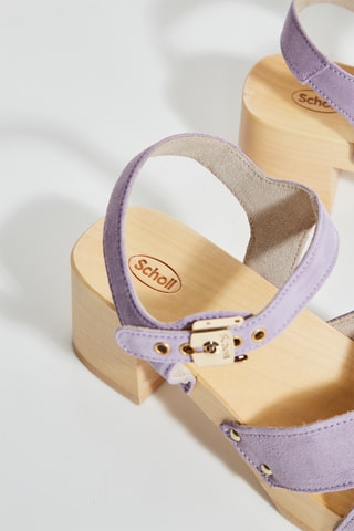 Leren Sandalen met Hak Pescura - Lila