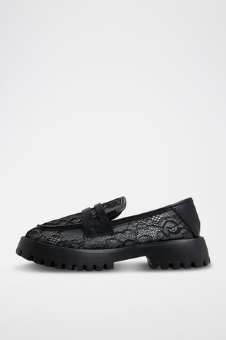 Mocassins met Hak Shylo - Zwart