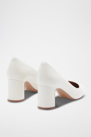 Décolleté in pelle di vitello Betti - Bianco