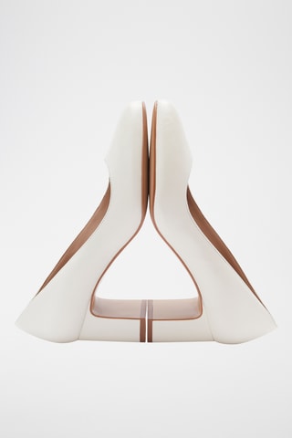 Décolleté in pelle di vitello Betti - Bianco