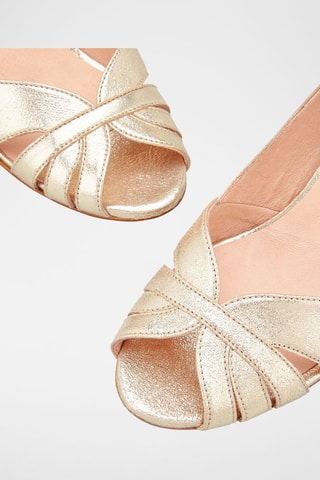 Décolleté in pelle di capra Valya - Dorato