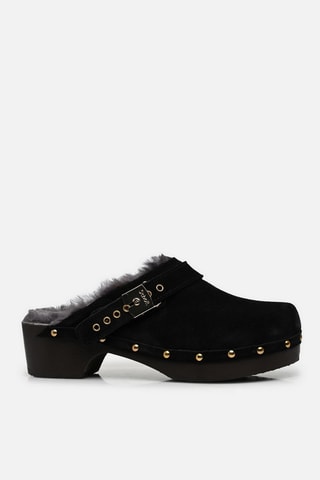 Nubuck Clogs - Zwart
