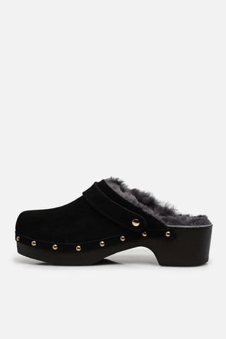Nubuck Clogs - Zwart