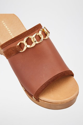 Leren Clogs Violetti - Bruin