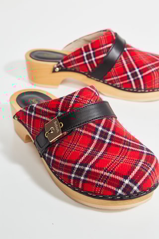 Leren Clogs Pescura - Rood