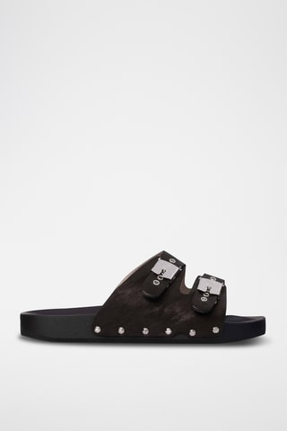 Leren Muiltjes - Zwart