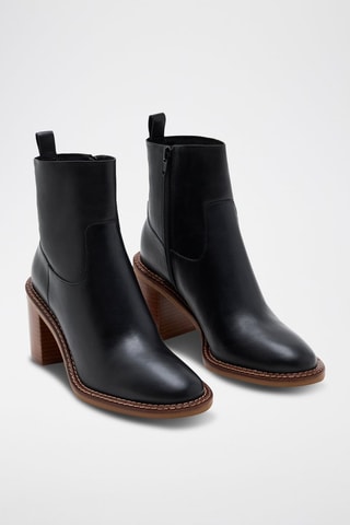 Botins em couro de vitelo Kaiala - Preto