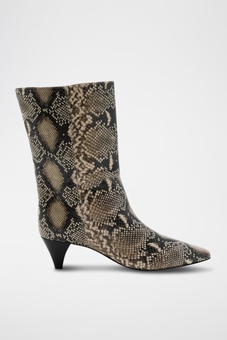 Stivaletti in pelle di vitello Kristen - Marrone e nero 