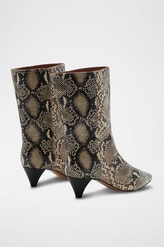 Stivaletti in pelle di vitello Kristen - Marrone e nero 