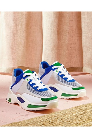 Sneakers platform in pelle Harena - Bianco