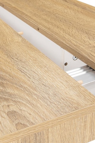 Tavolo da pranzo allungabile Tania - Effetto legno e bianco