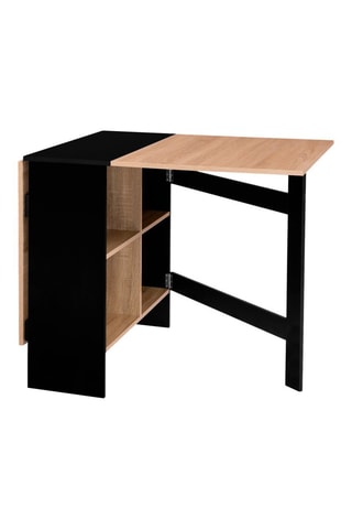 Tavolo pieghevole Edi - Effetto legno e nero