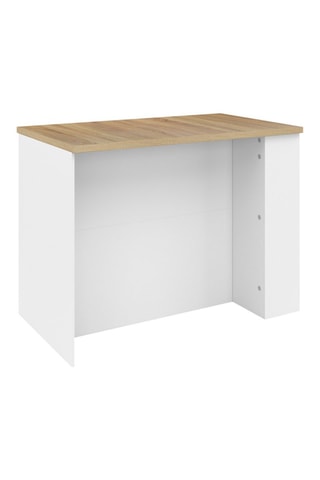 Isola centrale da cucina Dario - Bianco e marrone