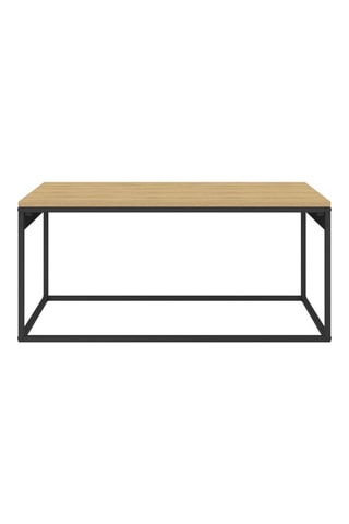 Tavolino Memphis con piano sollevabile legno e piedi neri 90cm