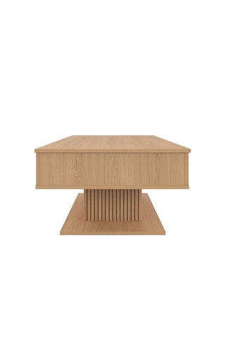 Tavolino Tania - Effetto legno - 110 x 60 x 40 / 53 cm