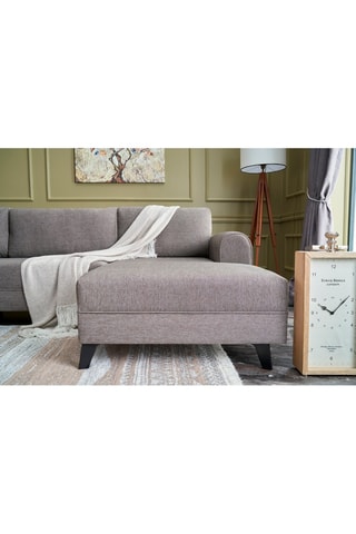 Canapé d'angle panoramique convertible Belen Marron