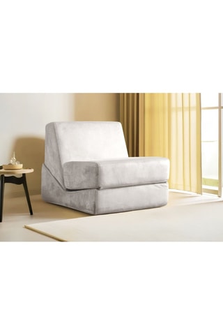 Chauffeuse Origami Convertable - Crème - 1 place - Tissu