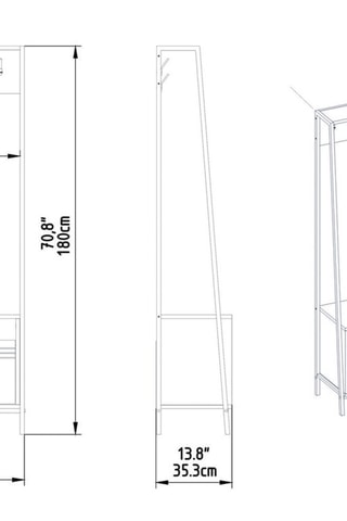 Meuble d'entrée Devin - 94 x 180 x 25,3 cm