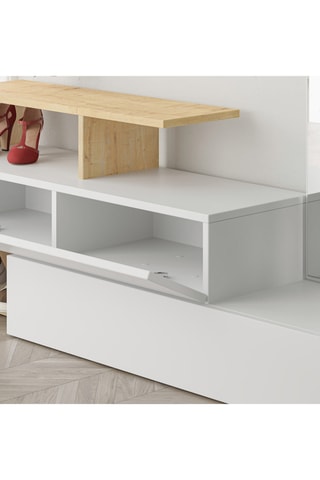 Ensemble d’entrée Ramda - Blanc et imitation chêne