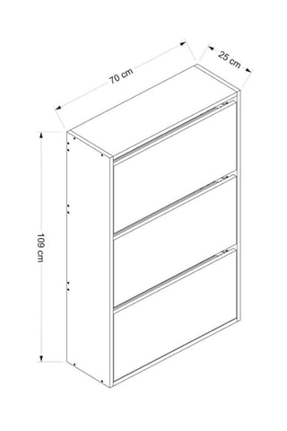 Meubles à chaussures 3 abattants Lupa - Blanc