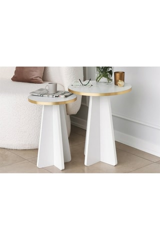2 tables gigognes - 40 x 50 x 40 cm - 30 x 45 x 30 cm