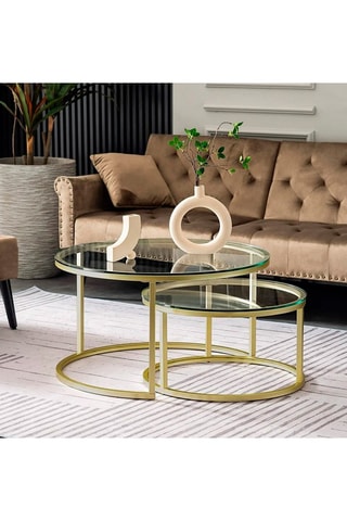 2 tables gigognes Belarus  - 80 x 80 x 45 cm