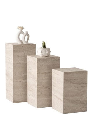 3 tables gigognes L.Ciceklik - 35 x 35 x 55/70/85 cm