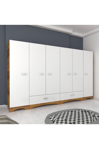 Armoire 6 portes - 243 x 181 x 47,6 cm