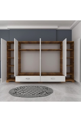 Armoire 6 portes - 243 x 181 x 47,6 cm