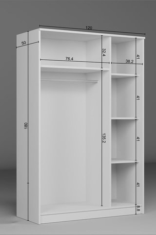 Armoire 3 portes - 120 x 180 x 51,8 cm