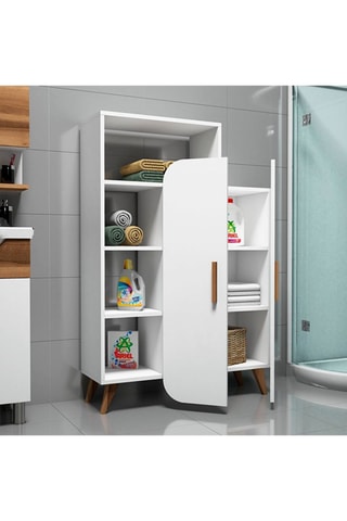 Bibliothèque et armoire intégrée 2 portes - 90 x 140 x 32 cm