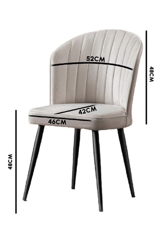 4 chaises Rubi - 52 x 85 x 42 cm