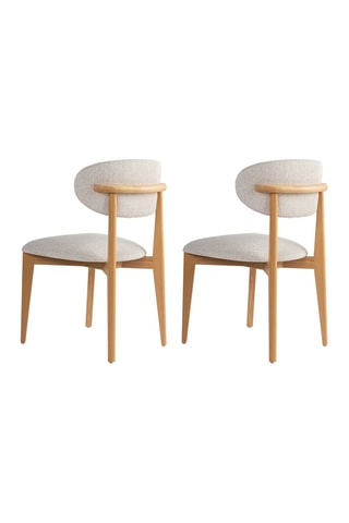 2 chaises Lionte - Naturel et blanc