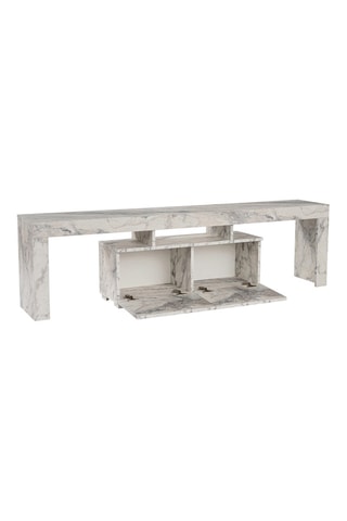 Meuble TV 2 abattants Enclave et gris - 180 x 50 x 31,3 cm