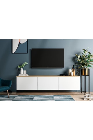 Meuble TV 3 abattants  - 160 x 32 x 35 cm