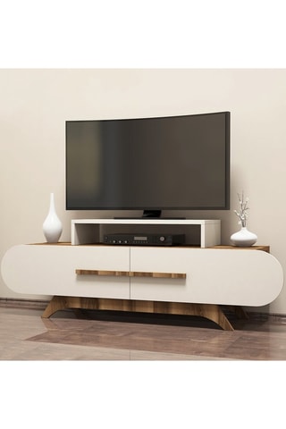 Meuble TV 2 abattants  - 145 x 50 x 37 cm