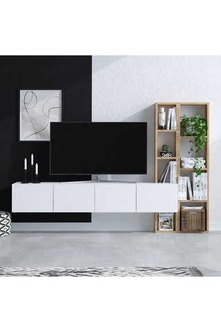 Meuble TV Pana 4 portes - 182 x 25 x 32 cm