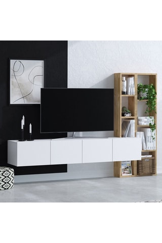 Meuble TV Pana 4 portes - 182 x 25 x 32 cm