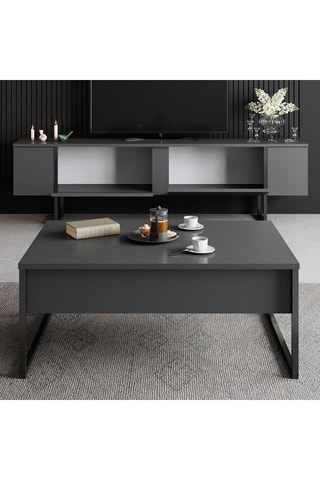 Meuble TV 2 abattants Luxe - 180 x 50 x 30 cm