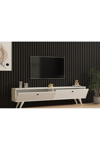 Meuble TV 2 abattants Paris - 160 x 40 x 25 cm