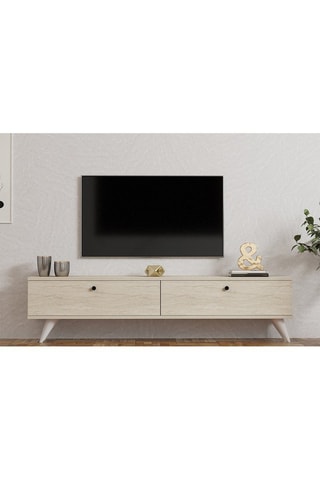 Meuble TV 2 abattants Paris - 160 x 40 x 25 cm