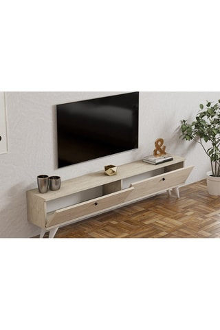 Meuble TV 2 abattants Paris - 160 x 40 x 25 cm